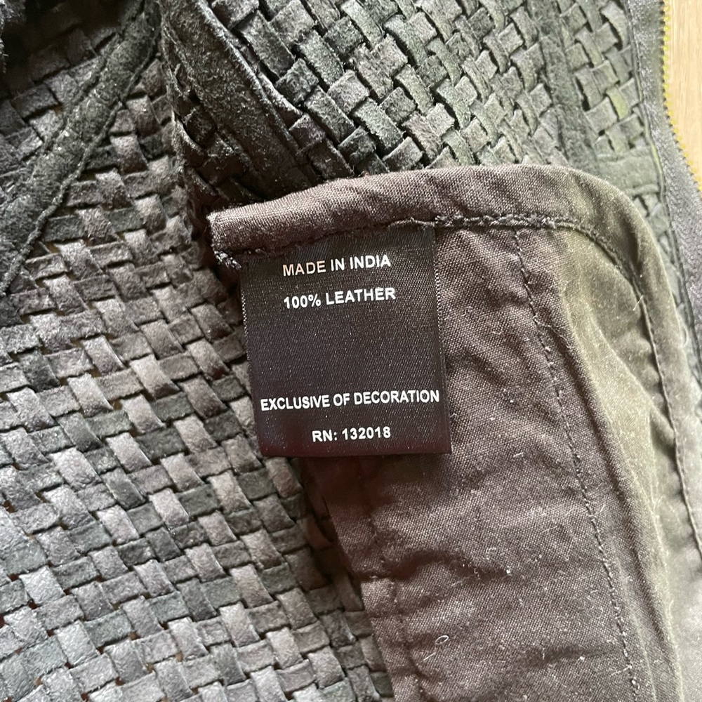 Improvd Woven 100% Genuine Leather Jacket Size XS - Picture 8 of 14